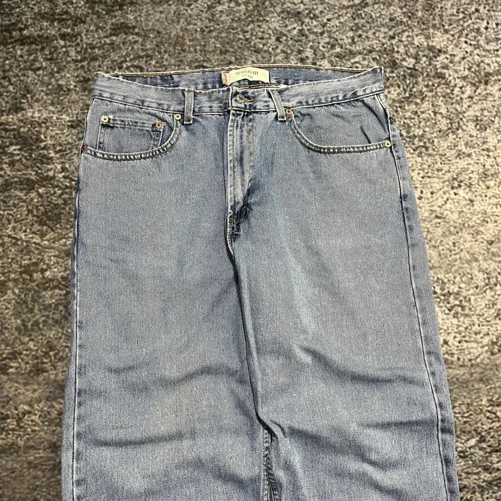 Levi's 505 Regular Fit Jeans Mens‎ 36x32 Light Blue Denim Vintage Y2K